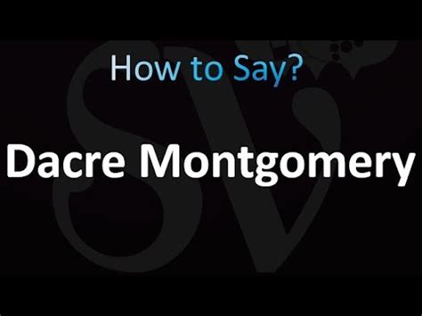 How To Pronounce Dacre Montgomerys Name,。